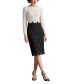 ფოტო #3 პროდუქტის Women's Alford Reverse V-Neck Embroidered Tulle Dress