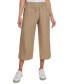 Фото #1 товара Брюки женские Calvin Klein Jeans укороченные из твила - Petite Cropped Twill Pull-On Pants