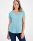 ფოტო #1 პროდუქტის Women's Perfect V-Neck T-Shirt, Created for Macy's