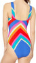 Фото #3 товара Trina Turk 284671 High Leg One Piece Swimsuit, Orange//Sunset Chevron, 4