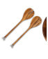 Фото #2 товара Bee Hive Shaped Wood Salad Bowl and Salad Server Set with Pewter Bee Accent