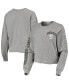 ფოტო #2 პროდუქტის Women's '47 Heathered Gray Michigan State Spartans Ultra Max Parkway Long Sleeve Cropped T-shirt