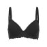 No Boundaries Juniors T-Shirt Bra Women's 40DD Black Stretch Cup Flex Wire Nylon