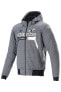 Motorradhoodie Alpinestars Chrome Ignition Grau-Weiß