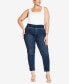 ფოტო #3 პროდუქტის Plus Size Butter Denim Average Length Pull On Jeans