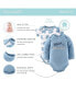 Newborn Layette Gift Set for Baby Boys or Girls, Blue and White Elephant, 30 Essential Pieces,