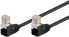 Goobay CAT 5e Patch Cable 2x 90° Angled - U/UTP - black - 10 m - 10 m - Cat5e - U/UTP (UTP) - RJ-45 - RJ-45