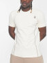 South Beach over lock stitch t-shirt in cream