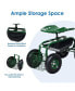 Фото #7 товара Garden Cart Rolling Work Seat w/ Tool Tray Basket