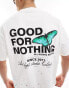 Good For Nothing graphic back t-shirt in off white