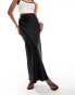 & Other Stories satin maxi skirt in black