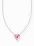 Thomas Sabo KE2211-051-9-L45V Silver necklace w. pink heart pendant