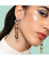 ფოტო #2 პროდუქტის Women's Gold Link Drop Earrings