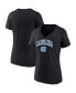 Women's Black North Carolina Tar Heels Evergreen Campus V-Neck T-shirt