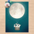 Illustration Hasen Mond Heißluftballon