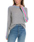 Alashan Cashmere Arista Stripe Raglan Cashmere Pullover Women's Grey L