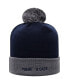Фото #2 товара Men's Navy and Gray Penn State Nittany Lions Core 2-Tone Cuffed Knit Hat with Pom