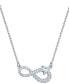 Silver-Tone Crystal Infinity Symbol Pendant Necklace, 14-7/8" + 2" extender