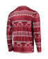 ფოტო #3 პროდუქტის Men's Cardinal Arkansas Razorbacks Ugly Sweater Long Sleeve T-shirt and Pants Sleep Set