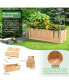 Rectangle Wood Flower Planter Box Portable Raised Vegetable Patio