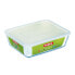 Прямоугольная коробочка для завтрака с крышкой Pyrex Cook & Freeze 25 x 20 cm Прозрачный Силикон Cтекло 2,6 L (6 штук)