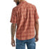 Wrangler Shirt Small Men's Redwood Short Sleeve Fashion Woven Regular Fit Plaid