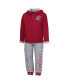 ფოტო #3 პროდუქტის Toddler Boys Crimson and Heathered Gray Washington State Cougars Poppies Pullover Hoodie and Sweatpants Set