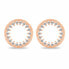 Фото #2 товара Minimalist bronze earrings Circles with zircons EA1058R