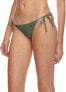 Фото #3 товара Body Glove 188651 Womens Solid Tie Side Bikini Bottom Swimsuit Cactus Size Small