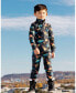 ფოტო #3 პროდუქტის Boy Two Piece Thermal Underwear Set Black With Dino Gradient Print - Toddler|Child