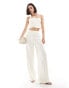 Фото #1 товара ASOS DESIGN textured tailored trouser in cream