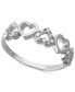ფოტო #1 პროდუქტის Diamond Open Heart Ring (1/10 ct. t.w.) in Sterling Silver