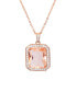 Фото #1 товара Macy's rose Gold Plated Simulated Morganite Octagon Pendant