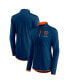 Фото #4 товара Women's Navy Chicago Bears Worth the Drive Quarter-Zip Top