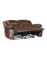 White Label Ouray 64" Leather Double Reclining Love Seat