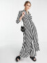 Фото #4 товара Y.A.S maxi shirt dress in bold stripe