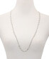 Фото #2 товара Silver-Tone Pavé Oval Strand Necklace, 32" + 2" extender