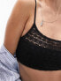 Фото #5 товара Topshop crochet tank bikini top in black