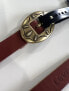 Levi’s Women’s Belt Brown Leather Mini Western Size M Brass New