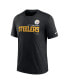 Фото #3 товара Men's Heather Black Pittsburgh Steelers Team Tri-Blend T-shirt