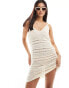 Фото #6 товара New Look crochet mini flared dress in white