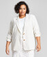 ფოტო #1 პროდუქტის Plus Size Notch-Collar Two-Button Jacket, Created for Macy's