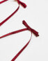 Фото #2 товара ASOS DESIGN pack of 2 bow hair clips in burgundy