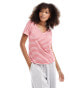 Фото #2 товара Object v neck t-shirt in pink and white stripe