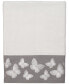 Yara Butterfly Bordered Cotton Bath Towel, 27" x 50"