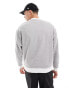 ASOS DESIGN oversized crew neck sweatshirt in grey marl