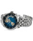 ფოტო #2 პროდუქტის Men's Automatic Jazzmaster Open Heart Smoked Blue Stainless Steel Bracelet Watch 40mm
