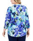 Фото #2 товара Plus Size Floral-Print Top, Created for Macy's