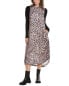 Фото #1 товара Allsaints Angelina Leo Wool & Alpaca-Blend Twofer Midi Dress Women's Black S