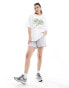 ASOS DESIGN oversized t-shirt with tennis graphic in white